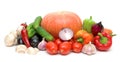 Still life of fresh vegetables on white background Royalty Free Stock Photo