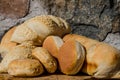 Still life of freshly baked bread