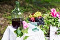 Still life of fruit, wine Royalty Free Stock Photo