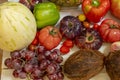 Still life full of tomatoes and assorted Royalty Free Stock Photo