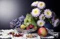 Still life with grapes, Royalty Free Stock Photo