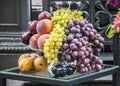 Still life of grapes, apples, pears and plums Royalty Free Stock Photo