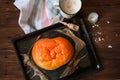 Still life grilled pumpkin on plate