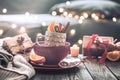 Still life with home Christmas decor Royalty Free Stock Photo