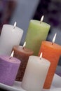 Still life of home lighting candles or catalyst lamp Royalty Free Stock Photo