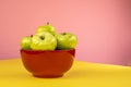 A bowl of green apples Royalty Free Stock Photo