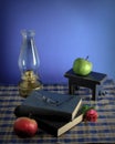 Still life image of different objects, some antique