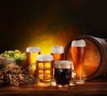 Still Life with a keg of beer Royalty Free Stock Photo