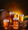 Still Life with a keg of beer Royalty Free Stock Photo