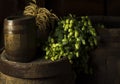 Still Life with a keg of beer. Royalty Free Stock Photo