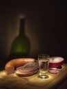 Still Life With Kielbasa Royalty Free Stock Photo