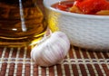 Still Life with lecho garlic Royalty Free Stock Photo