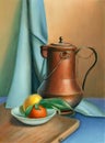 Still life with lemon and tangerine