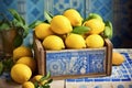 still life with lemons. Generative ai Royalty Free Stock Photo