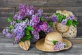 Still life with lilac flowers Royalty Free Stock Photo