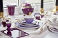 Luxury coffee plate set still life Royalty Free Stock Photo