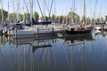 Still life of marina with sailboats, Medemblik Royalty Free Stock Photo