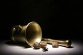 Still life with mortar and walnuts Royalty Free Stock Photo