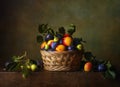 Still life with nectarines Royalty Free Stock Photo