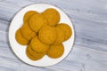 Still life with oatmeal cookies. Royalty Free Stock Photo