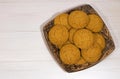 Still life with oatmeal cookies.