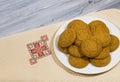 Still life with oatmeal cookies. Royalty Free Stock Photo