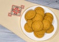 Still life with oatmeal cookies. Royalty Free Stock Photo