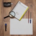 Still life of office supplies Royalty Free Stock Photo