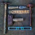 Still Life of Old-Fashioned tools Royalty Free Stock Photo