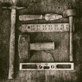 Still Life of Old-Fashioned tools Royalty Free Stock Photo