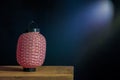 Still life of Paper lantern on wood Royalty Free Stock Photo