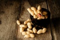 Still life peanut open shell to show seed. Royalty Free Stock Photo