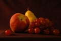 Still life with pear and peach