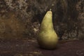 Still life pear- rusty metal background Royalty Free Stock Photo