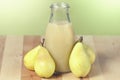 Still life of pears and pear juice Royalty Free Stock Photo