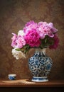 Still life with peonies Royalty Free Stock Photo
