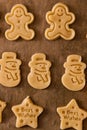 Christmas ginger cookies making still life Royalty Free Stock Photo