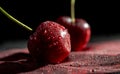 Red cherries still life picture Royalty Free Stock Photo