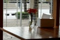 Still life photography of flowers in clear glass bottles vases, flowers floral arrangement on table