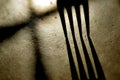 Still life photography - a fork with shadow