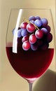 Still life picture with wine, cheese and grapes Royalty Free Stock Photo