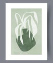 Still life plant asymmetry vase wall art print