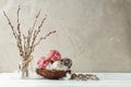 Still life with Pysanky, decorated Easter eggs