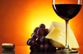 Still-life with red wine Royalty Free Stock Photo