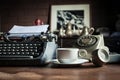 Still life of retro office Royalty Free Stock Photo