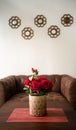Still life Roses in living room Royalty Free Stock Photo