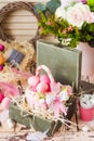 Still life in rustic style. Easter concept