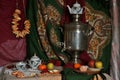 still life with a samovar, fruit