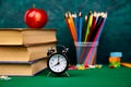 Still life with school books. Back to school