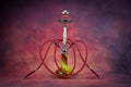 Still life shisha equipment red hoses Royalty Free Stock Photo